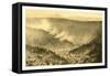 Bird's Eye View Showing Mauch Chunk-James Queen-Framed Stretched Canvas