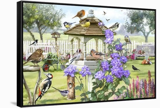 Bird Table-The Macneil Studio-Framed Stretched Canvas