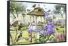 Bird Table-The Macneil Studio-Framed Stretched Canvas