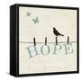 Bird Talk I-Pela Design-Framed Stretched Canvas