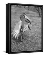 Bird Toy Made to Wear For Children by Charles Eames-Allan Grant-Framed Stretched Canvas