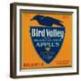 Bird Valley Apple Crate Label - Watsonville, CA-Lantern Press-Framed Art Print