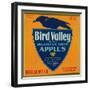 Bird Valley Apple Crate Label - Watsonville, CA-Lantern Press-Framed Art Print