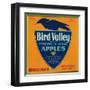 Bird Valley Apple Crate Label - Watsonville, CA-Lantern Press-Framed Art Print