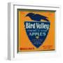 Bird Valley Apple Crate Label - Watsonville, CA-Lantern Press-Framed Art Print