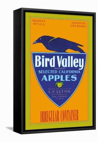Bird Valley Brand Apples-null-Framed Stretched Canvas