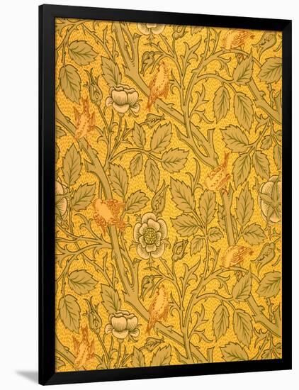 Bird Wallpaper Design (Colour Woodblock Print on Paper)-William Morris-Framed Giclee Print