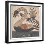 Bird with Fish, Fraktur Painting, C.1810-null-Framed Giclee Print