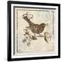 Bird Woodcut I-Elizabeth Medley-Framed Art Print