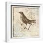 Bird Woodcut II-Elizabeth Medley-Framed Premium Giclee Print