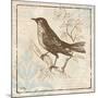 Bird Woodcut II-Elizabeth Medley-Mounted Art Print