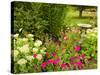 Birdbath and Flowers, Oakland House Seaside Resort, Brooksville-Jerry & Marcy Monkman-Stretched Canvas