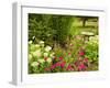 Birdbath and Flowers, Oakland House Seaside Resort, Brooksville-Jerry & Marcy Monkman-Framed Photographic Print