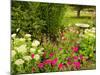 Birdbath and Flowers, Oakland House Seaside Resort, Brooksville-Jerry & Marcy Monkman-Mounted Photographic Print