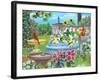 Birdbath Garden-Kathy Kehoe Bambeck-Framed Giclee Print