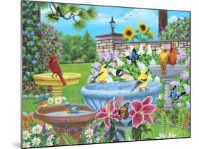 Birdbath Garden-Kathy Kehoe Bambeck-Mounted Giclee Print