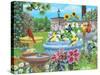 Birdbath Garden-Kathy Kehoe Bambeck-Stretched Canvas