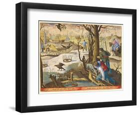 Birdcatchers Using Traps Baited with Rats to Capture Hawks-Jan van der Straet-Framed Premium Giclee Print