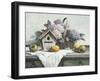 Birdhouse and Hydrangea-unknown Chiu-Framed Art Print