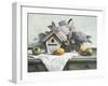 Birdhouse and Hydrangea-unknown Chiu-Framed Art Print