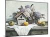 Birdhouse and Hydrangea-unknown Chiu-Mounted Art Print