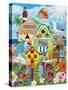 Birdhouse Beach-Kathy Kehoe Bambeck-Stretched Canvas