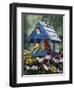 Birdhouse, Birds, Coneflower-William Vanderdasson-Framed Premium Giclee Print