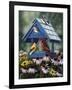 Birdhouse, Birds, Coneflower-William Vanderdasson-Framed Giclee Print