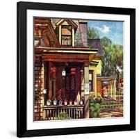 "Birdhouse Builder," May 8, 1948-John Falter-Framed Giclee Print