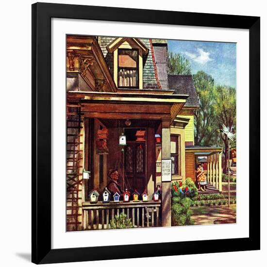 "Birdhouse Builder," May 8, 1948-John Falter-Framed Giclee Print