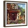 "Birdhouse Builder," May 8, 1948-John Falter-Framed Giclee Print