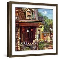 "Birdhouse Builder," May 8, 1948-John Falter-Framed Giclee Print