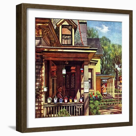 "Birdhouse Builder," May 8, 1948-John Falter-Framed Giclee Print