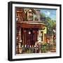 "Birdhouse Builder," May 8, 1948-John Falter-Framed Giclee Print