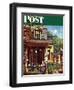 "Birdhouse Builder," Saturday Evening Post Cover, May 8, 1948-John Falter-Framed Giclee Print