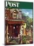 "Birdhouse Builder," Saturday Evening Post Cover, May 8, 1948-John Falter-Mounted Giclee Print