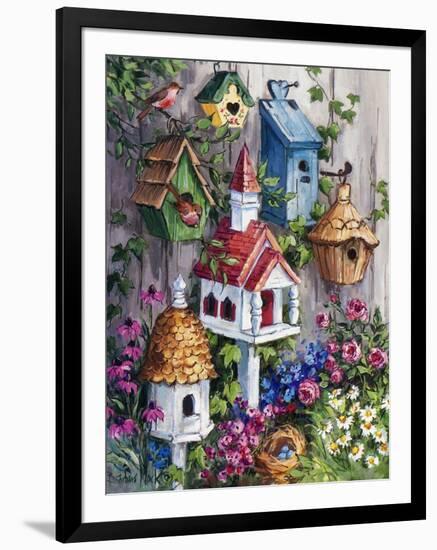 Birdhouse Cottage-Barbara Mock-Framed Giclee Print