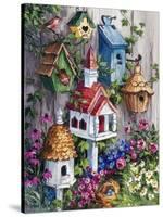 Birdhouse Cottage-Barbara Mock-Stretched Canvas