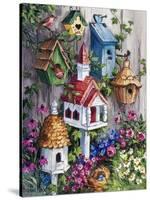 Birdhouse Cottage-Barbara Mock-Stretched Canvas