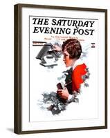 "Birdhouse," Saturday Evening Post Cover, June 21, 1924-Charles A. MacLellan-Framed Giclee Print