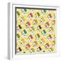 Birdhouses Pattern-TashaNatasha-Framed Art Print