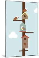 Birdhouses-Dicky Bird-Mounted Premium Giclee Print