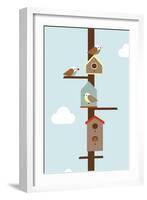 Birdhouses-Dicky Bird-Framed Giclee Print