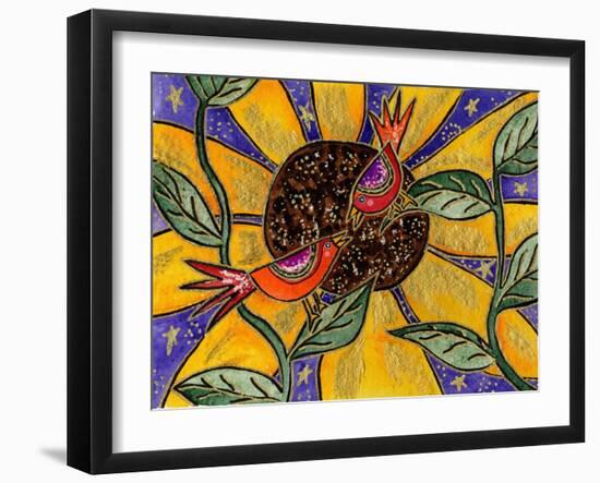 Birdies and Sunflower-Wyanne-Framed Giclee Print