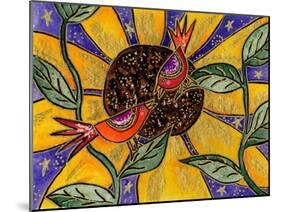 Birdies and Sunflower-Wyanne-Mounted Giclee Print