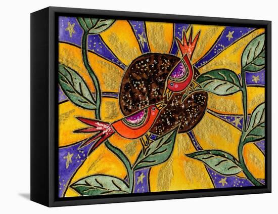 Birdies and Sunflower-Wyanne-Framed Stretched Canvas