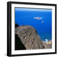 Birdman Petroglyphs at Orongo Ceremonial Village on Rim of Crater Rano Kau, Easter Island, Chile-Geoff Renner-Framed Photographic Print