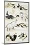 Birds, 1817-Katsushika Hokusai-Mounted Giclee Print