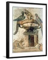 Birds and an Ambushing Cat, from Pompeii, 1st Century Ad-null-Framed Giclee Print