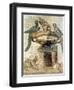 Birds and an Ambushing Cat, from Pompeii, 1st Century Ad-null-Framed Giclee Print
